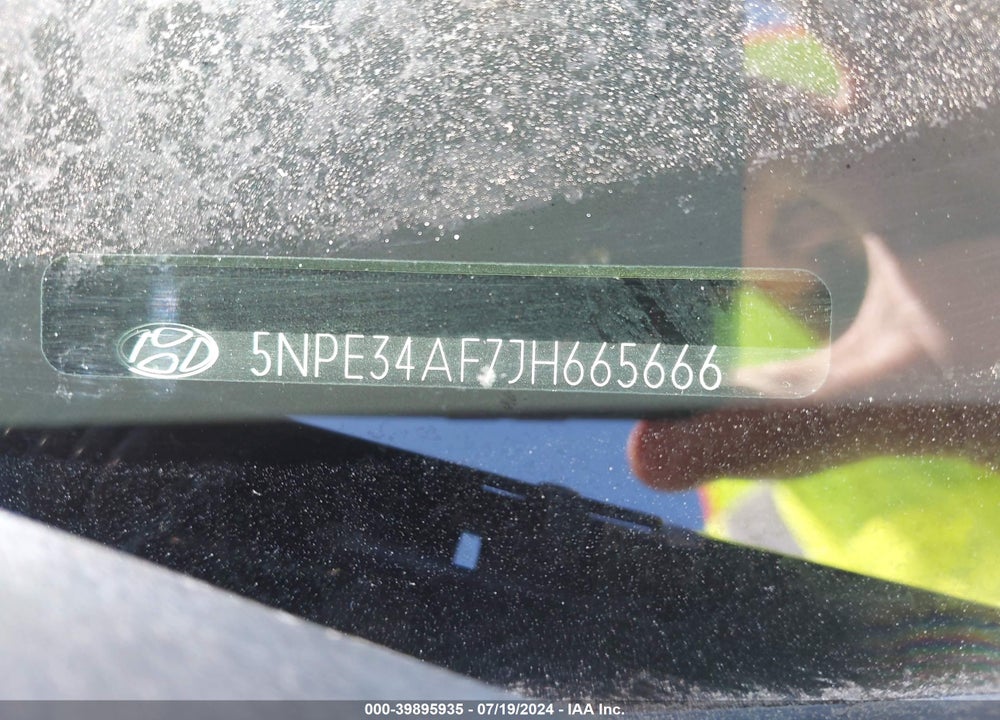 2018 HYUNDAI SONATA SEL VIN: 5NPE34AF7JH665666