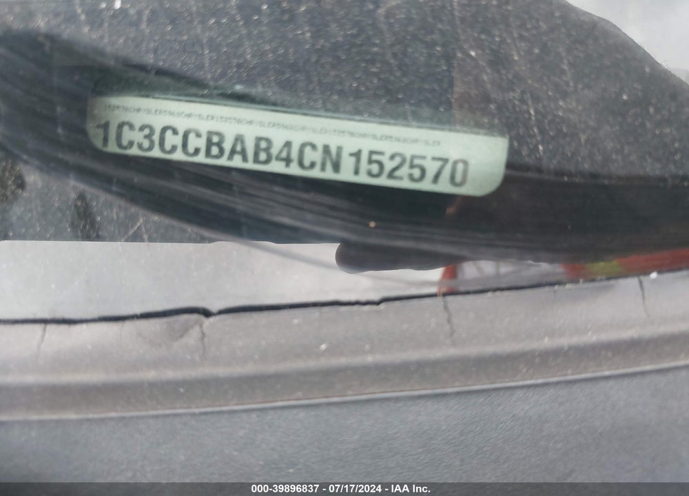 2012 CHRYSLER 200 LX VIN: 1C3CCBAB4CN152570