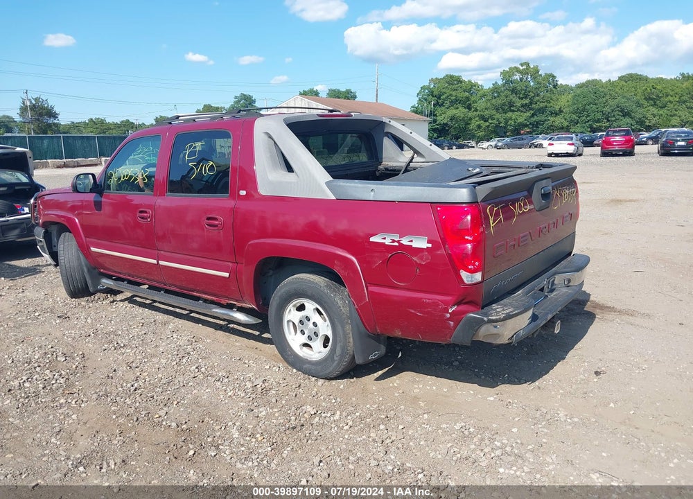2005 CHEVROLET AVALANCHE 1500 LT VIN: 3GNEK12Z75G225866
