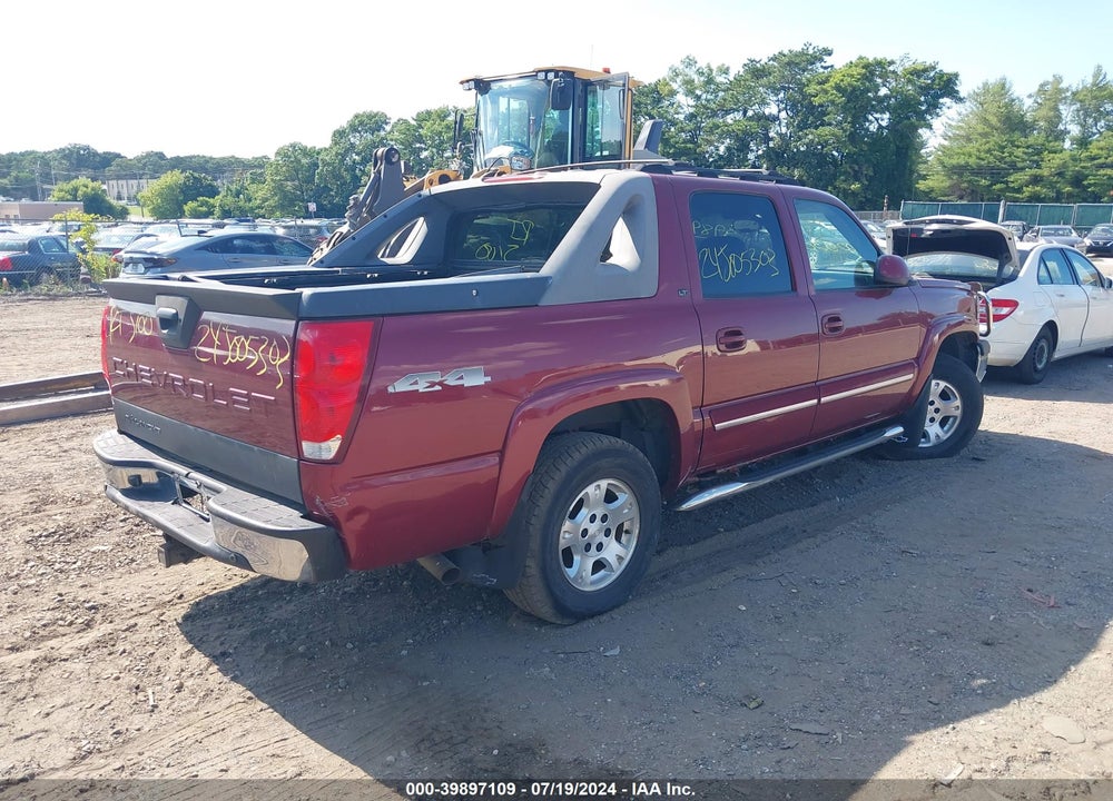 2005 CHEVROLET AVALANCHE 1500 LT VIN: 3GNEK12Z75G225866
