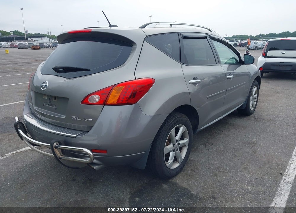 2009 NISSAN MURANO SL VIN: JN8AZ18WX9W211844