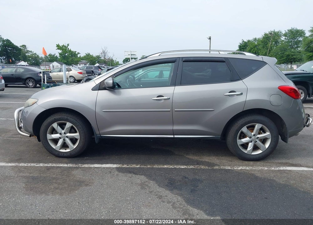 2009 NISSAN MURANO SL VIN: JN8AZ18WX9W211844
