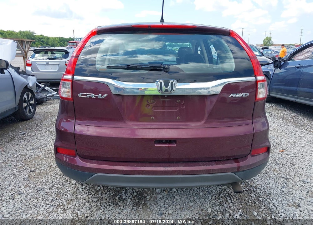 2015 HONDA CR-V LX VIN: 5J6RM4H38FL023187
