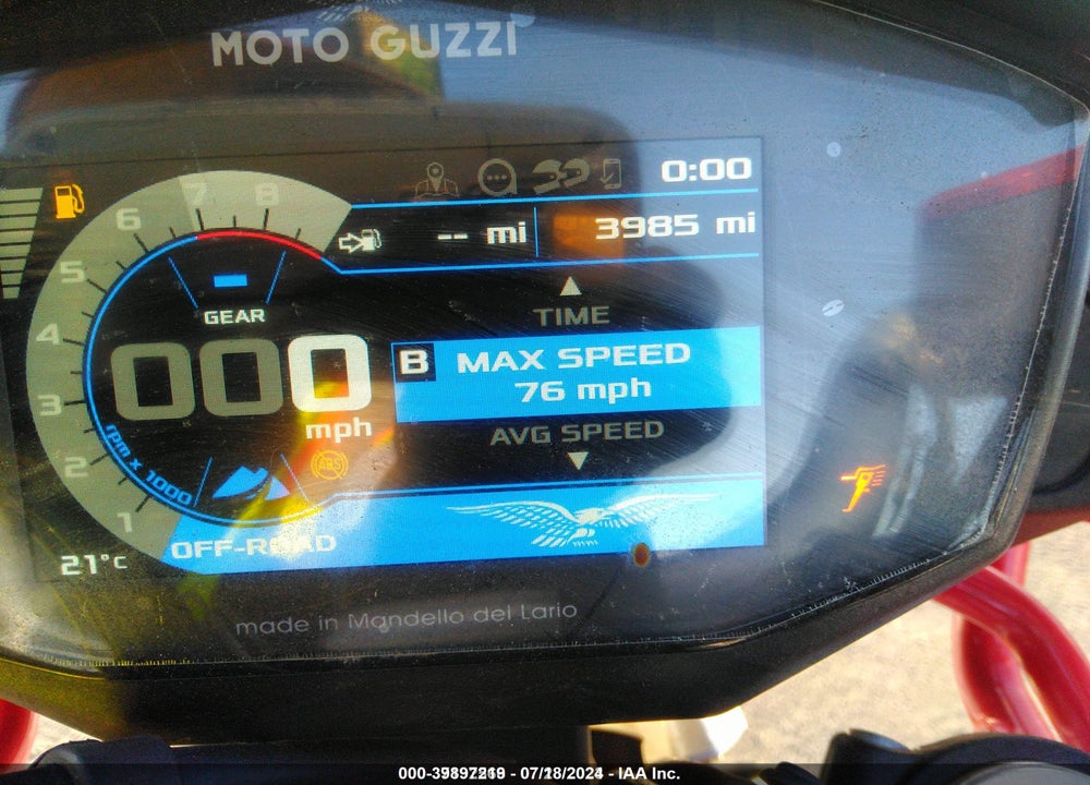 2020 MOTO GUZZI V85 TT VIN: ZGUKWU004LM000236