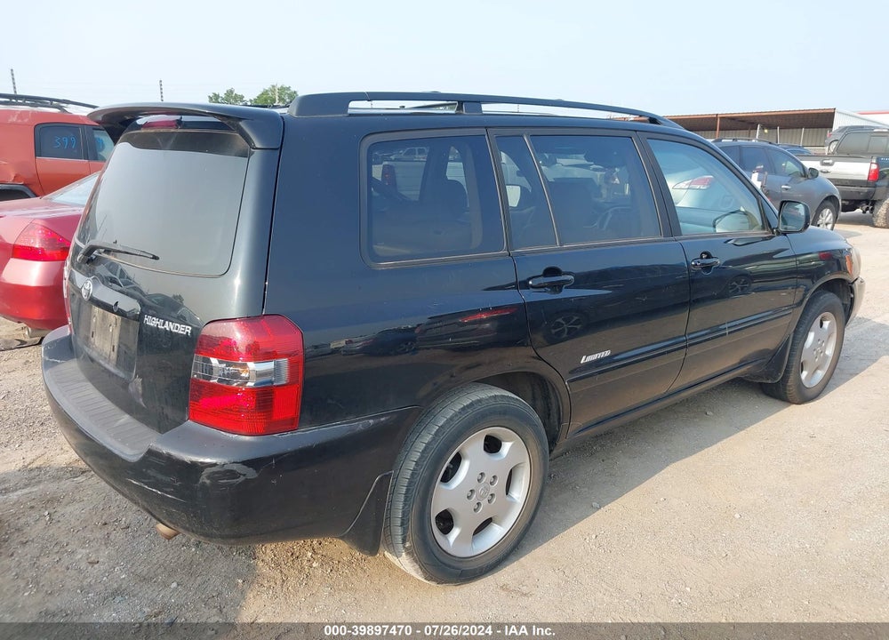 2006 TOYOTA HIGHLANDER LIMITED V6 VIN: JTEDP21A260126350