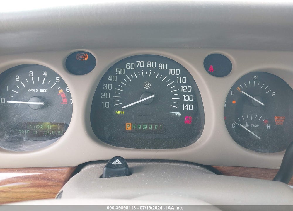 2000 BUICK LESABRE CUSTOM VIN: 1G4HP54K0Y4199980