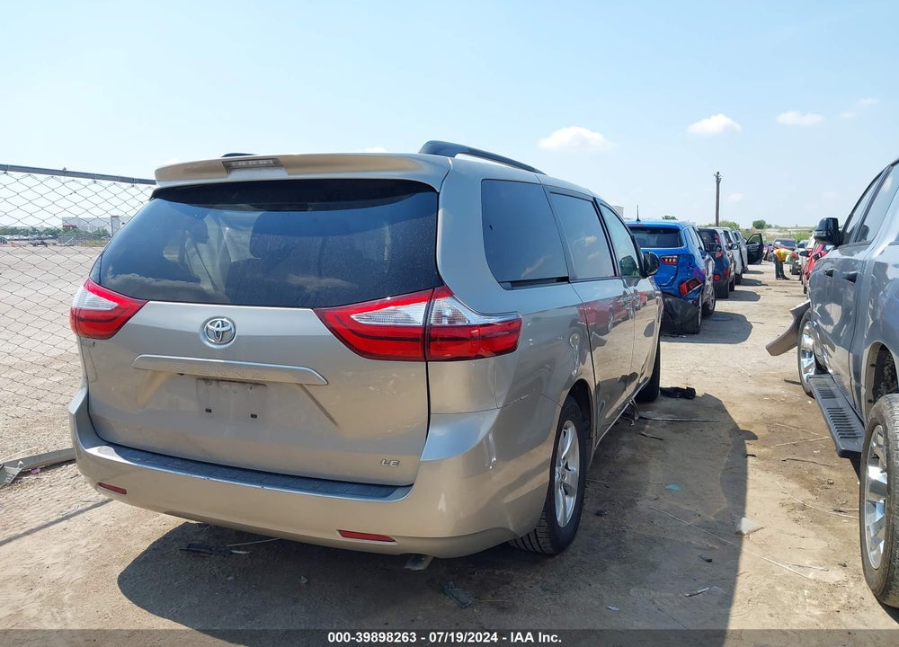 2015 TOYOTA SIENNA LE 8 PASSENGER VIN: 5TDKK3DC8FS571301