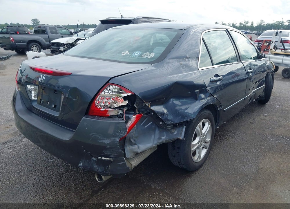 2007 HONDA ACCORD 2.4 SE VIN: 1HGCM563X7A192243