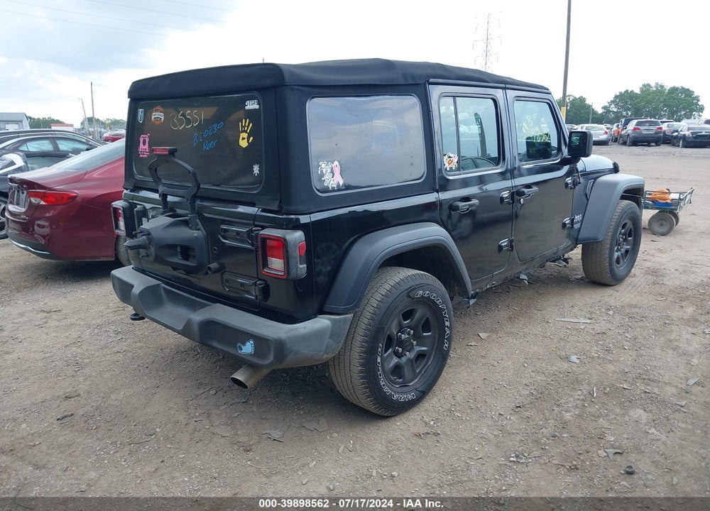 2018 JEEP WRANGLER UNLIMITED SPORT 4X4 VIN: 1C4HJXDN6JW287115