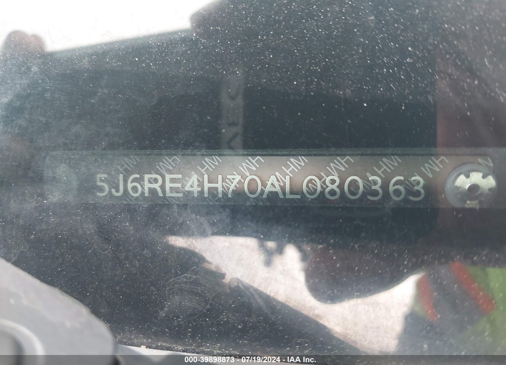 2010 HONDA CR-V EX-L VIN: 5J6RE4H70AL080363