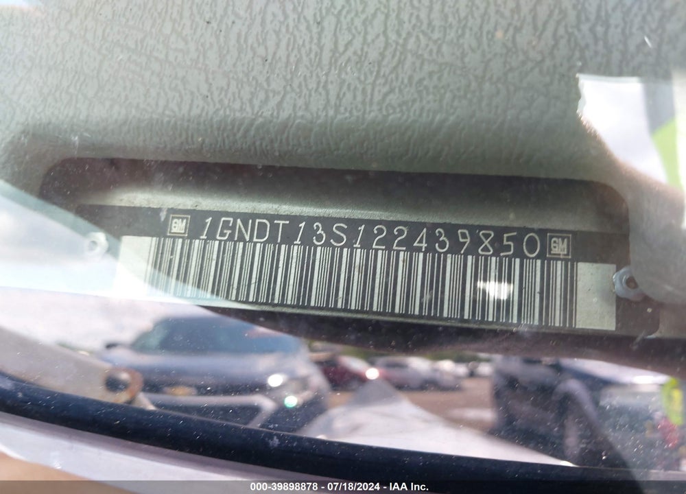2002 CHEVROLET TRAILBLAZER LS VIN: 1GNDT13S122439850