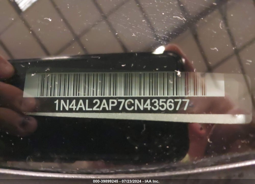 2012 NISSAN ALTIMA 2.5 S VIN: 1N4AL2AP7CN435677