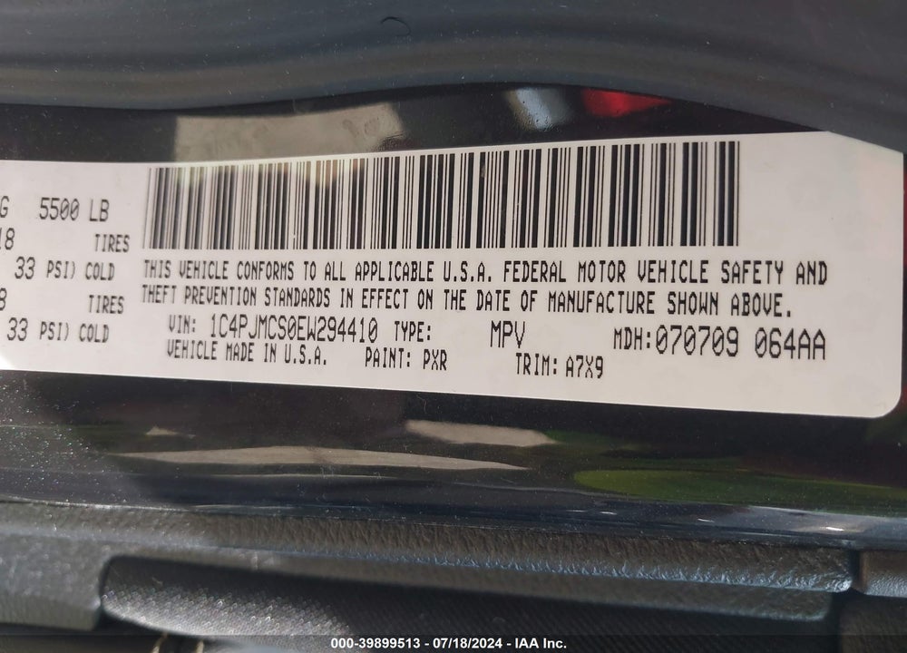 2014 CHEROKEE JEEP  ALTITUDE VIN: 1C4PJMCS0EW294410