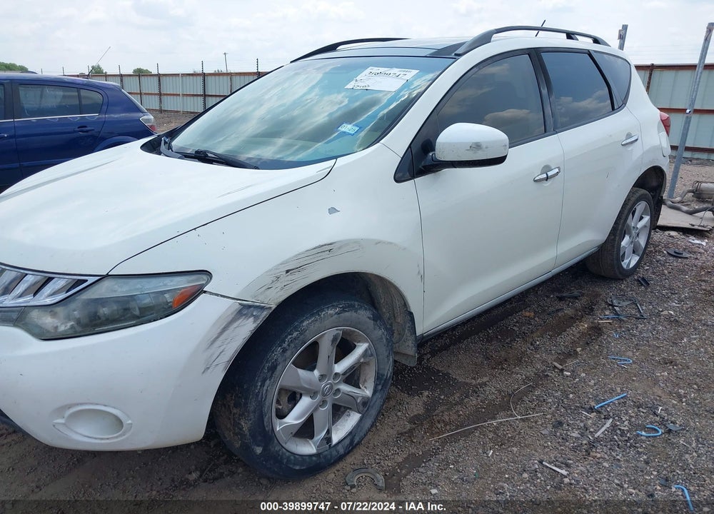 2009 NISSAN MURANO SL VIN: JN8AZ18U09W105188