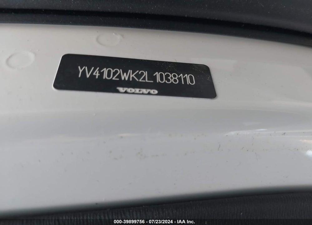 2020 VOLVO V60 CROSS COUNTRY T5 VIN: YV4102WK2L1038110