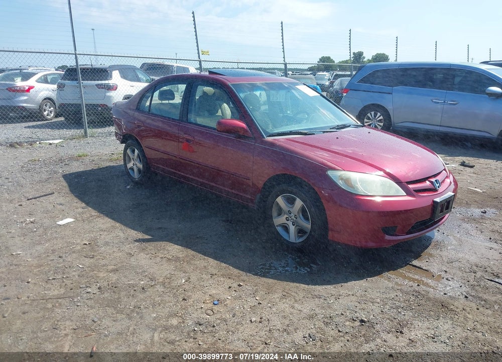 2005 HONDA CIVIC EX VIN: 2HGES26725H536002