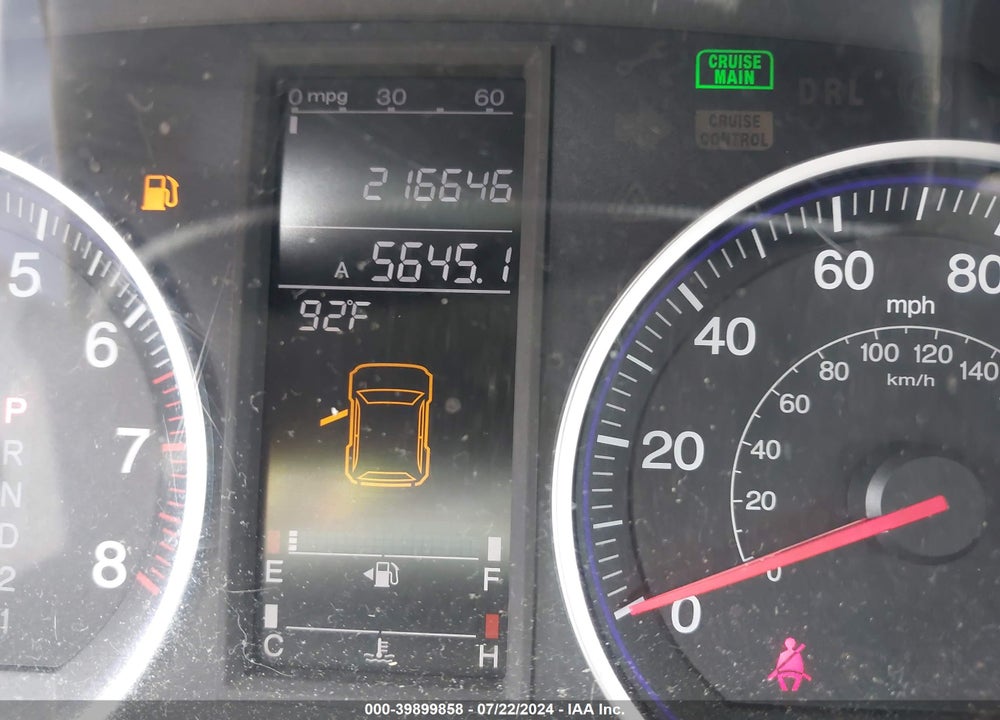 2009 HONDA CR-V EX-L VIN: 5J6RE38759L029771