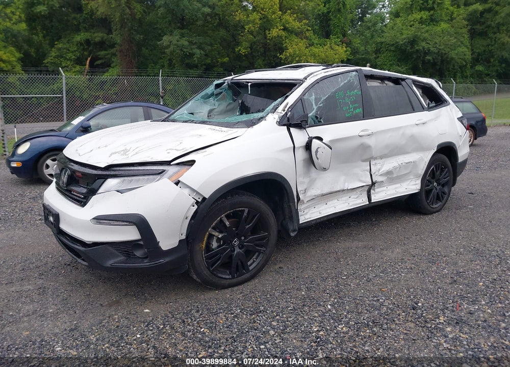 2022 HONDA PILOT AWD BLACK EDITION VIN: 5FNYF6H72NB001780