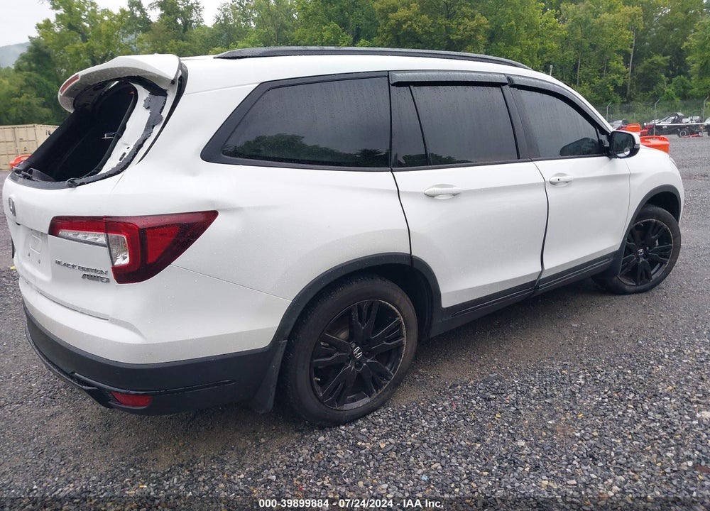 2022 HONDA PILOT AWD BLACK EDITION VIN: 5FNYF6H72NB001780