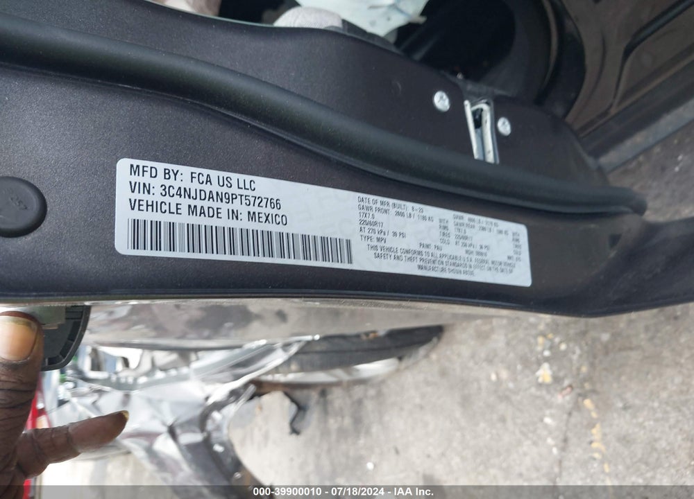 2023 JEEP COMPASS SPORT 4X4 VIN: 3C4NJDAN9PT572766