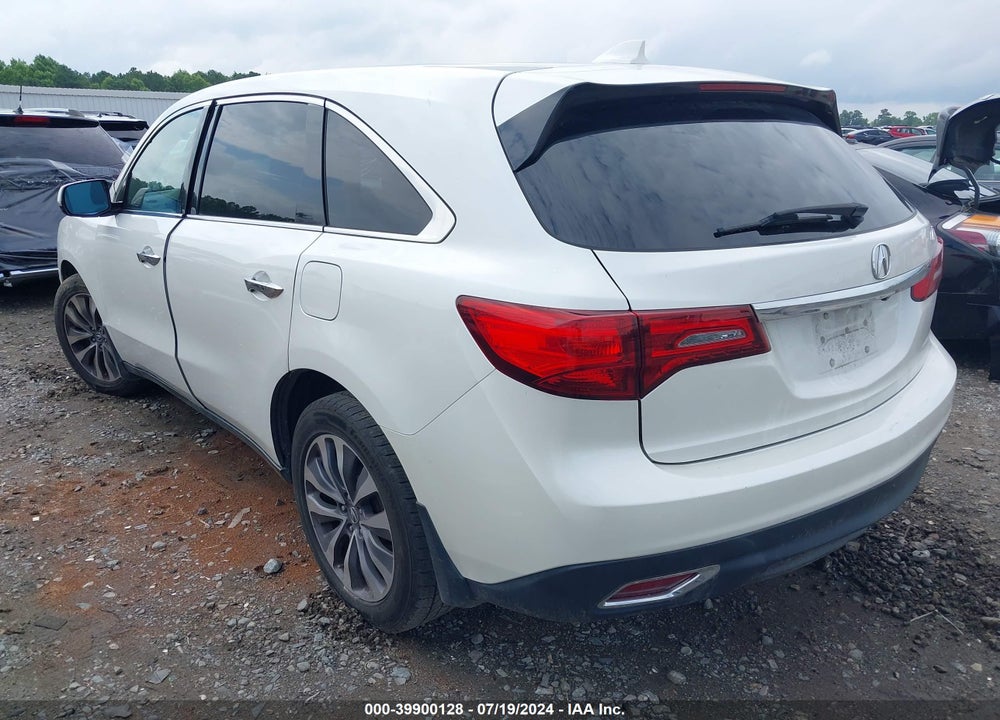 2014 ACURA MDX TECHNOLOGY PACKAGE VIN: 5FRYD3H48EB014848