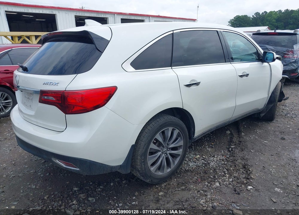 2014 ACURA MDX TECHNOLOGY PACKAGE VIN: 5FRYD3H48EB014848
