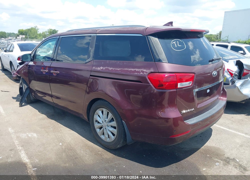 2016 KIA SEDONA EX VIN: KNDMC5C11G6159367