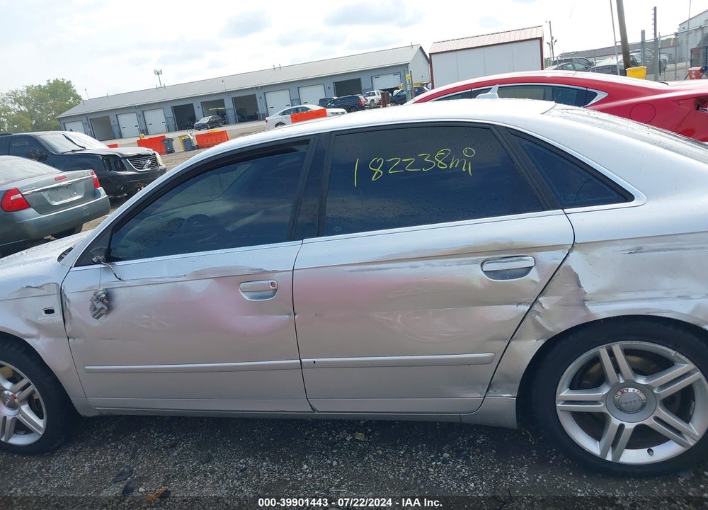 2007 AUDI A4 2.0T VIN: WAUDF78E37A183324