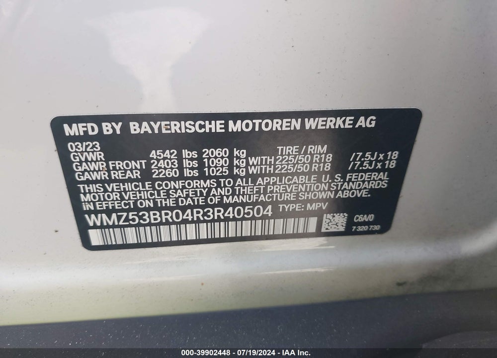 2024 MINI COUNTRYMAN COOPER S VIN: WMZ53BR04R3R40504