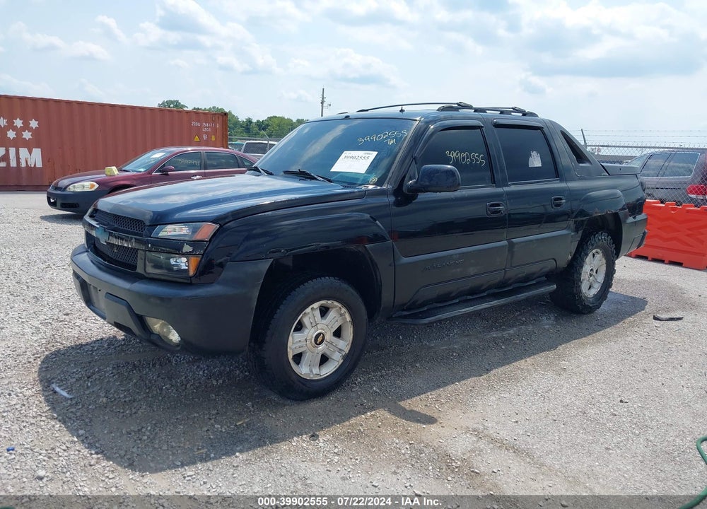 2002 CHEVROLET AVALANCHE 1500 VIN: 3GNEK13T72G116880