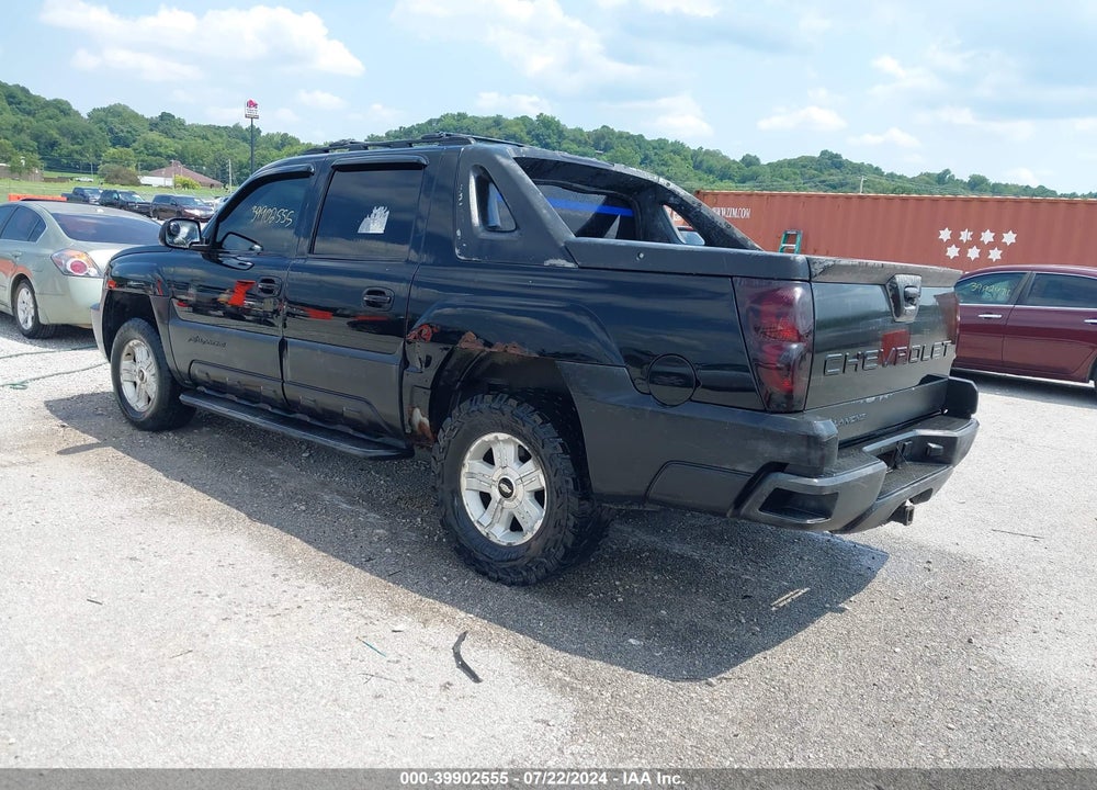 2002 CHEVROLET AVALANCHE 1500 VIN: 3GNEK13T72G116880