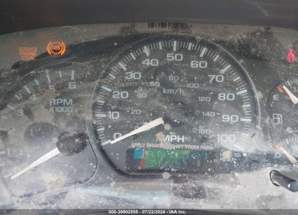 2002 CHEVROLET AVALANCHE 1500 VIN: 3GNEK13T72G116880