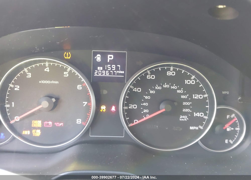 2013 SUBARU OUTBACK 2.5I PREMIUM VIN: 4S4BRBCC4D3237820