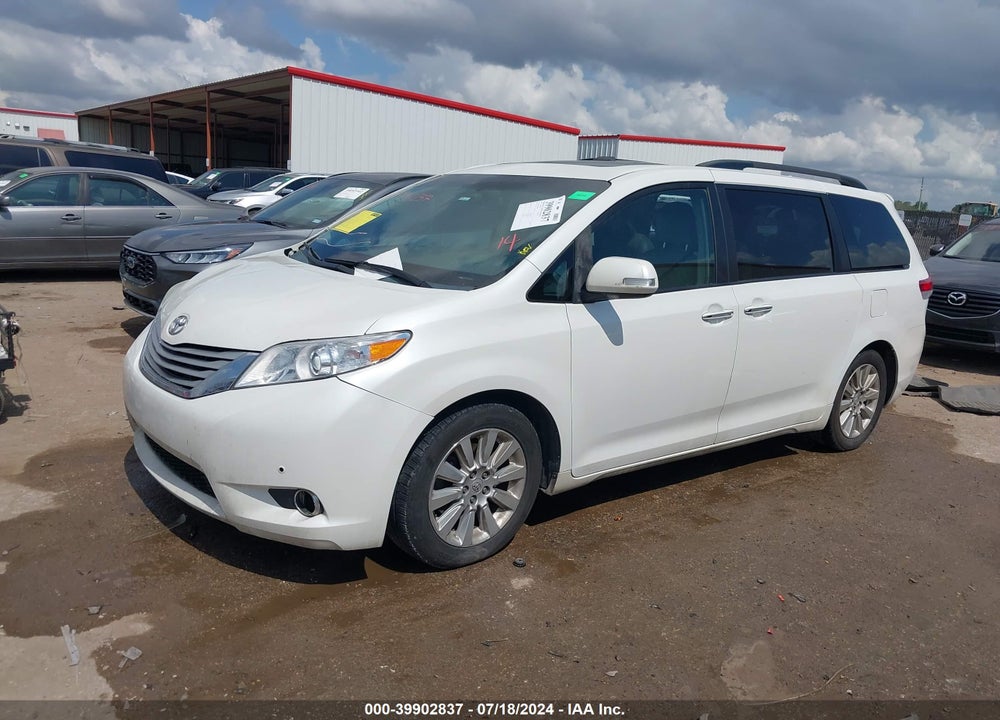 2014 TOYOTA SIENNA LIMITED V6 7 PASSENGER VIN: 5TDYK3DC6ES458861