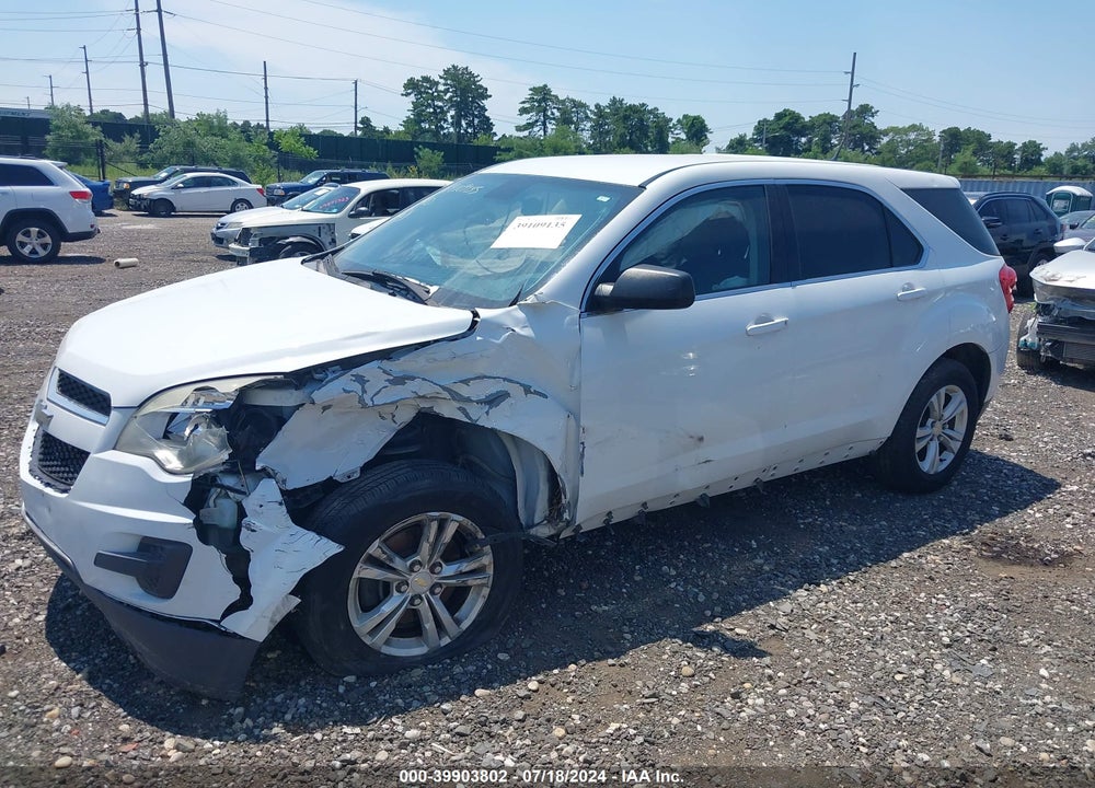 2012 CHEVROLET EQUINOX LS VIN: 2GNALBEK0C1326933