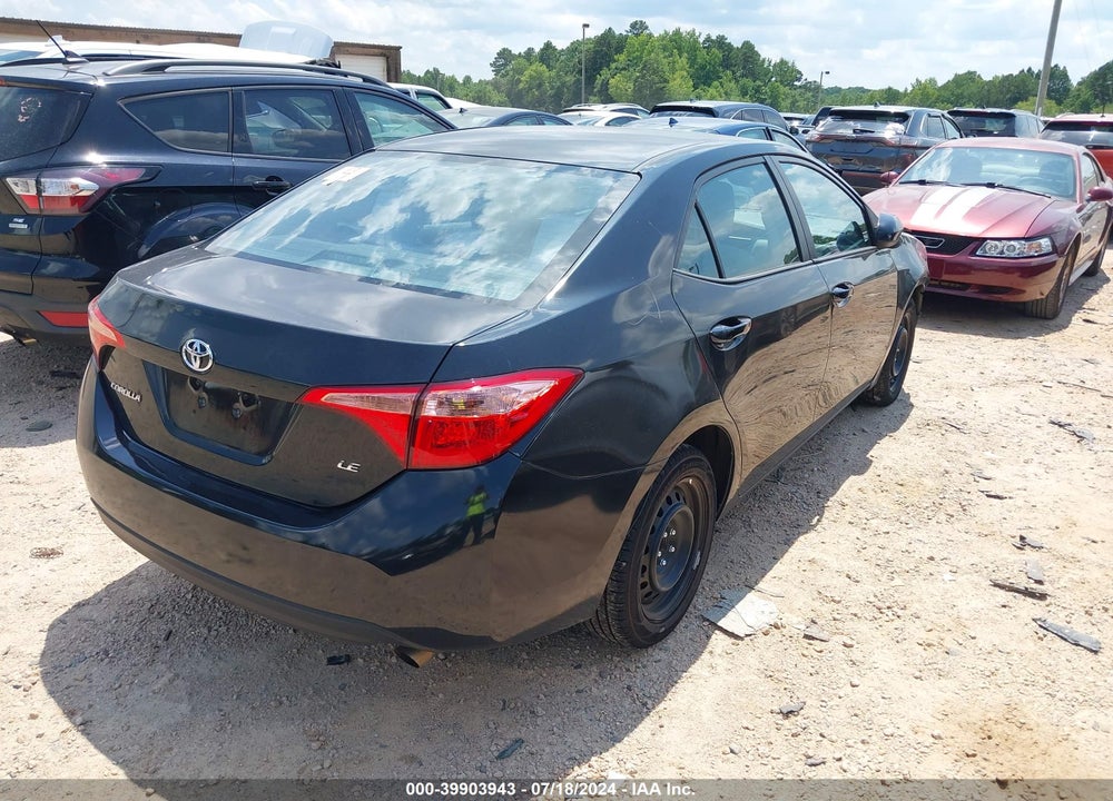2018 TOYOTA COROLLA LE VIN: 2T1BURHE6JC012436