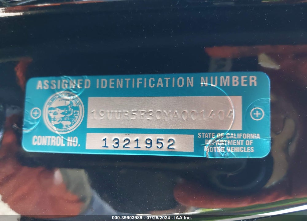 2021 ACURA TLX STANDARD VIN: 19UUB5F30MA001404