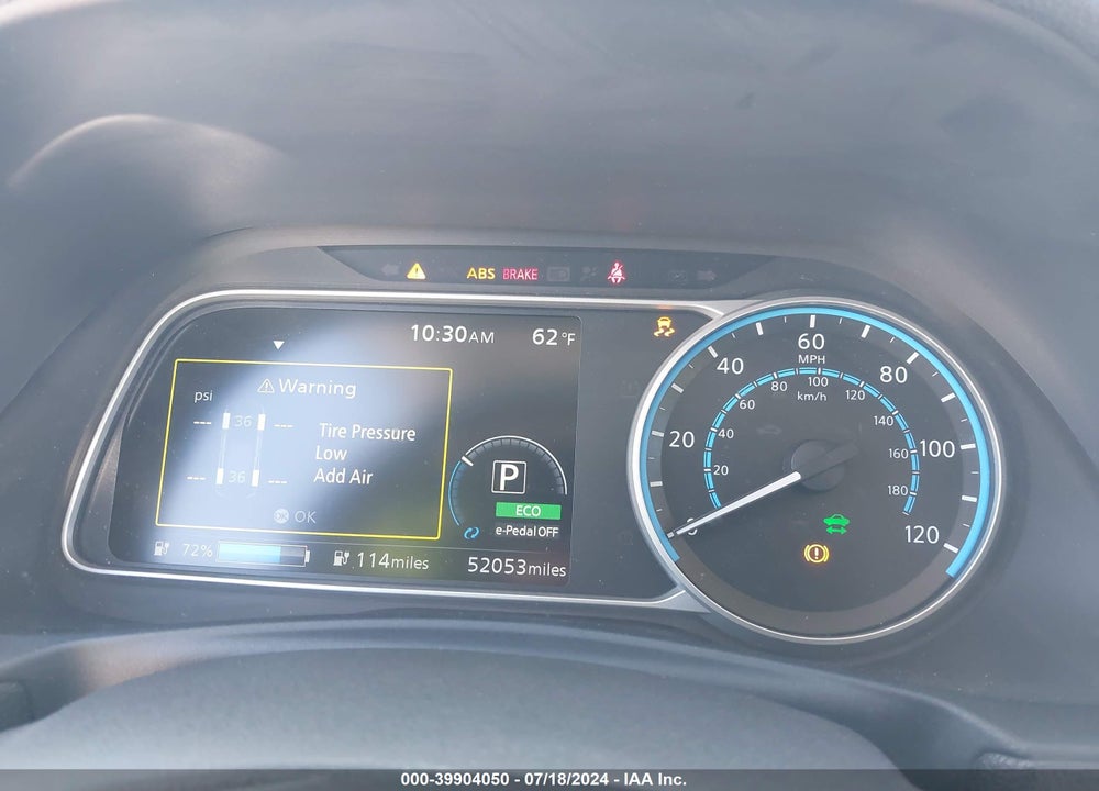 2019 NISSAN LEAF VIN: 1N4AZ1CP8KC319629