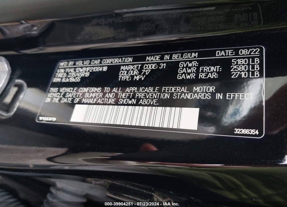 2023 VOLVO V60 CROSS COUNTRY B5 ULTIMATE VIN: YV4L12WB1P2106418
