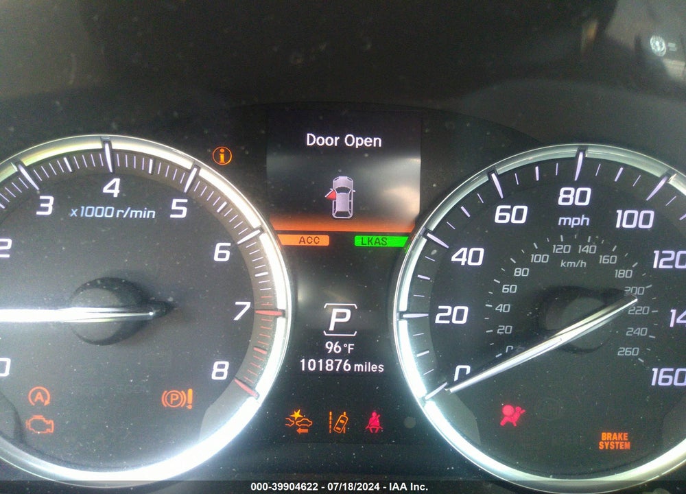 2019 ACURA MDX TECH PKG VIN: 5J8YD3H59KL011980