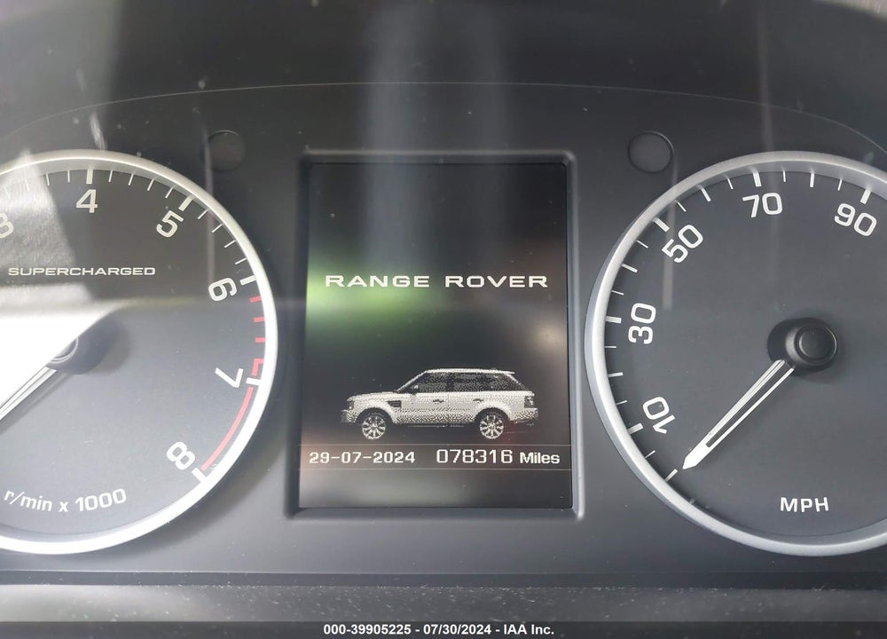 2012 LAND ROVER RANGE ROVER SPORT SUPERCHARGED VIN: SALSH2E44CA748105