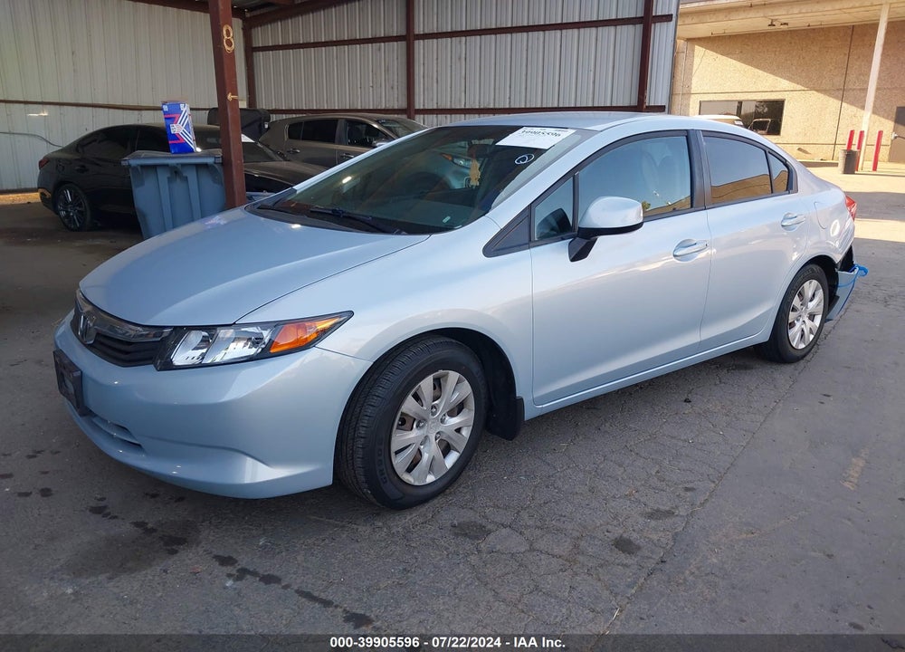 2012 HONDA CIVIC LX VIN: 2HGFB2F54CH562620