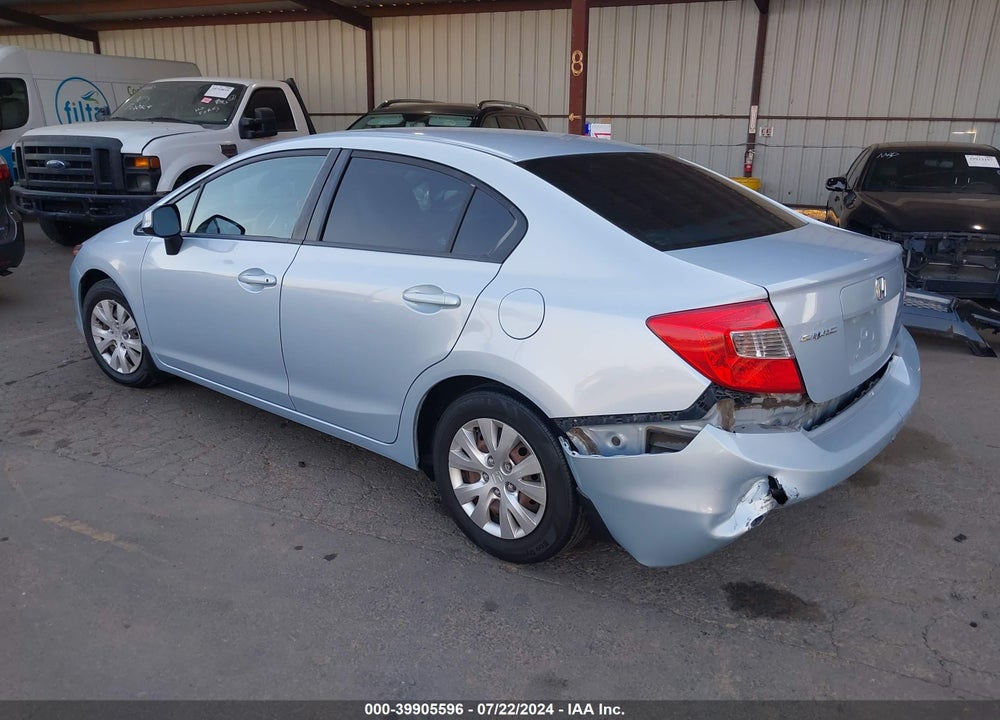 2012 HONDA CIVIC LX VIN: 2HGFB2F54CH562620