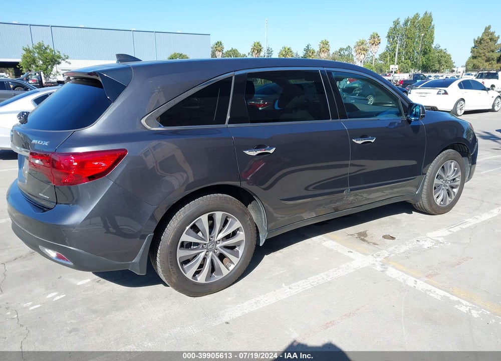 2014 ACURA MDX TECHNOLOGY PKG W/ENTERTAINMENT PKG VIN: 5FRYD4H65EB025720
