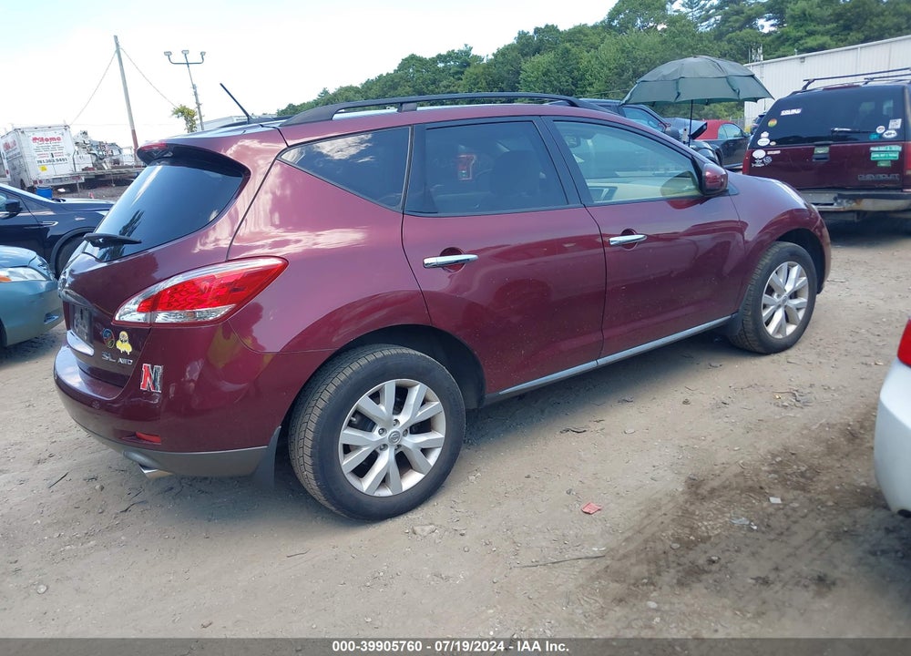 2012 NISSAN MURANO SL VIN: JN8AZ1MW5CW236129