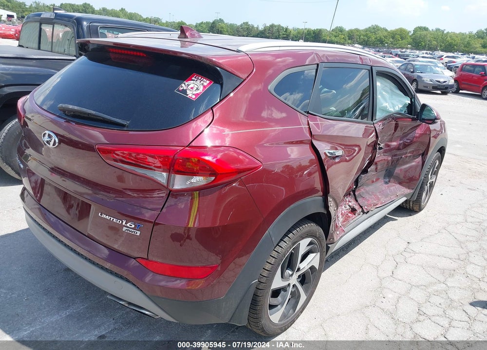 2018 HYUNDAI TUCSON LIMITED VIN: KM8J3CA24JU634771