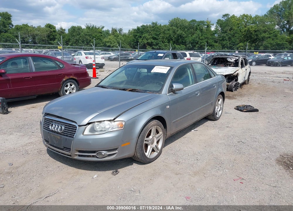 2007 AUDI A4 2.0T VIN: WAUDF78E37A152946