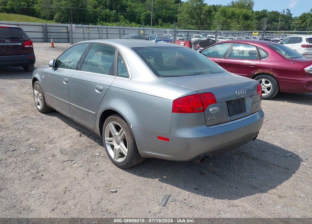 2007 AUDI A4 2.0T VIN: WAUDF78E37A152946