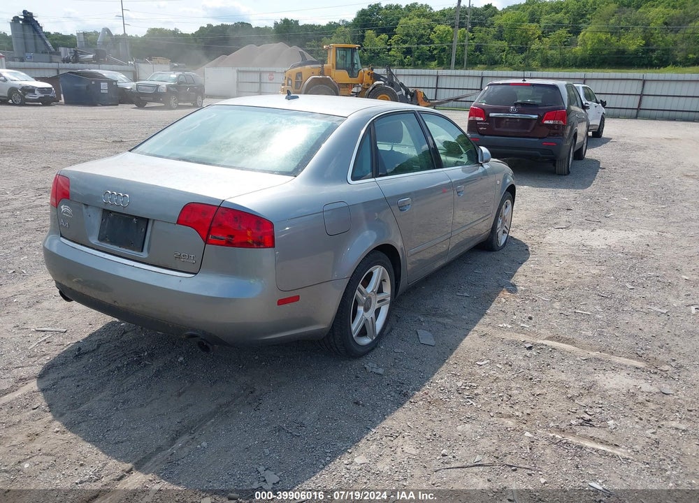 2007 AUDI A4 2.0T VIN: WAUDF78E37A152946