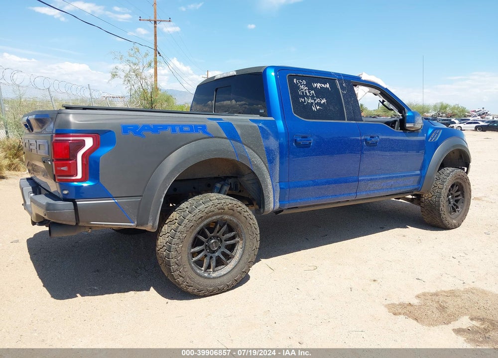 2018 FORD F-150 RAPTOR VIN: 1FTFW1RG6JFB72143